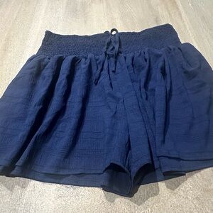 Cupshe High Waist Navy Shorts
